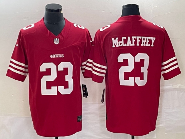 San Francisco 49ers #23 Christian McCaffrey 2022 Red Vapor Limited Jersey - Click Image to Close