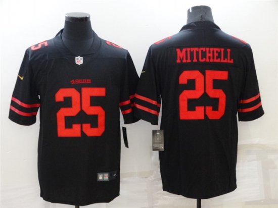 San Francisco 49ers #25 Elijah Mitchell Black Vapor Limited Jersey