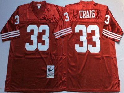 San Francisco 49ers #33 Roger Craig Red Throwback Jersey