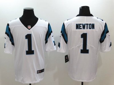 Carolina Panthers #1 Cam Newton White Vapor Limited Jersey