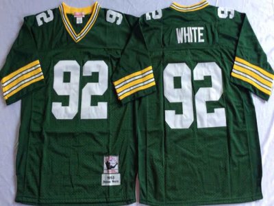 Green Bay Packers #92 Reggie White 1993 Throwback Green Jersey
