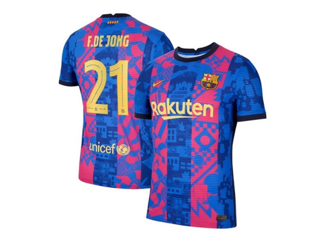 Club Barcelona #21 F.De Jong Third 2021/22 Soccer Jersey - Click Image to Close