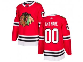 Chicago Blackhawks #00 Red Custom Jersey