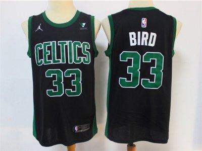 Boston Celtics #33 Larry Bird 2020-21 Black Statement Swingman Jersey