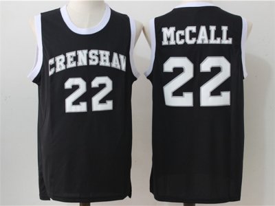 Love & Basketball Crenshaw High School #22 Quincy McCall Black Movie Basketball Jersey