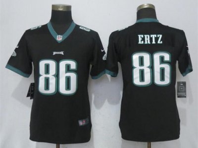 Women's Philadelphia Eagles #86 Zach Ertz Black Vapor Limited Jersey