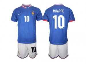 National France #10 Mbappe Home Blue 2024/25 Soccer Jersey