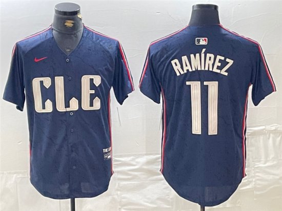 Cleveland Guardians #11 Jose Ramirez Navy 2024 City Connect Limited Jersey