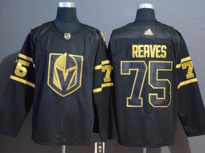 Vegas Golden Knights #75 Ryan Reaves Black Golden Adidas Jersey