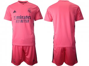 20/21 Club Real Madrid Black Away Pink Soccer Jersey