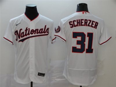 Washington Nationals #31 Max Scherzer Alternate White 2020 Flex Base Jersey