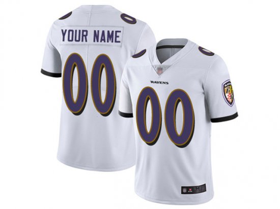 Baltimore Ravens Custom #00 White Vapor Limited Jersey