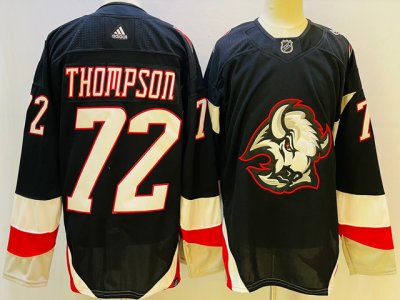 Buffalo Sabres #72 Tage Thompson Black 2022/23 Reverse Retro Jersey