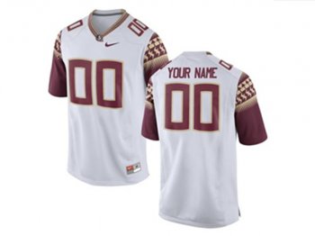 NCAA Florida State Seminoles Custom #00 White College Football Jersey