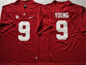 NCAA Alabama Crimson Tide #9 Bryce Young Red College Football Jersey