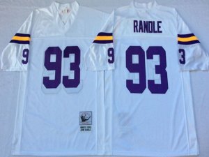 Minnesota Vikings #93 John Randle Throwback White Jersey