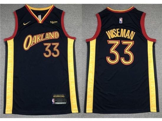 Golden State Warriors #33 James Wiseman 2020-21 Navy City Edition Swingman Jersey