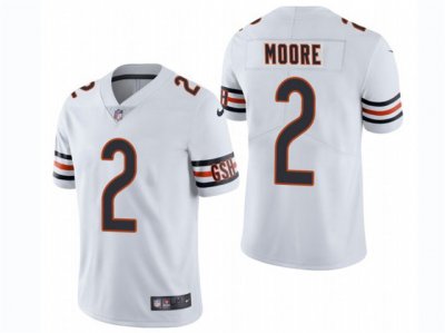Chicago Bears #2 D.J. Moore White Vapor Limited Jersey