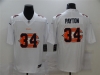 Chicago Bears #34 Walter Payton White Shadow Logo Limited Jersey