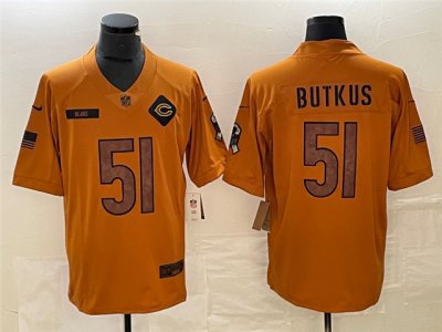 Chicago Bears #51 Dick Butkus 2023 Brown Salute To Service Limited Jersey