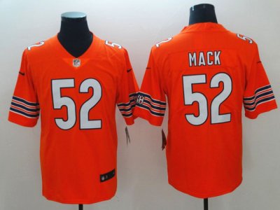 Chicago Bears #52 Khalil Mack Orange Vapor Limited Jersey