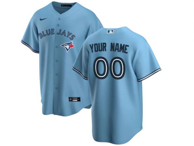 Toronto Blue Jays Custom #00 Light Blue Alternate Cool Base Jersey - Click Image to Close