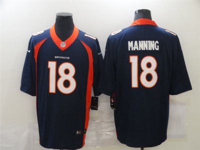 Denver Broncos #18 Peyton Manning Blue Vapor Limited Jersey