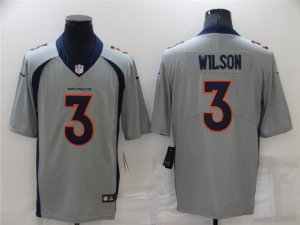 Denver Broncos #3 Russell Wilson Gray Inverted Limited Jersey