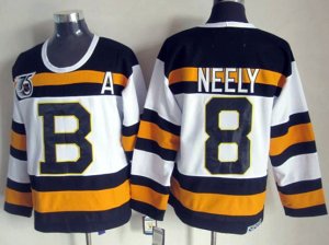 Boston Bruins #8 Cam Neely 1992 Vintage CCM 75th White Jersey