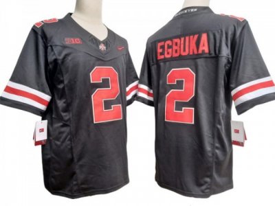 NCAA Ohio State Buckeyes #2 Emeka Egbuka Black Vapor F.U.S.E. Limited Jersey