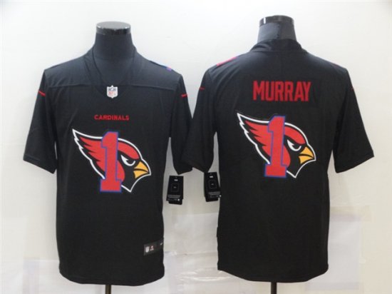 Arizona Cardinals #1 Kyler Murray Black Shadow Logo Limited Jersey