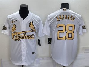 St. Louis Cardinals #28 Nolan Arenado White 2022 MLB All-Star Game Cool Base Jersey