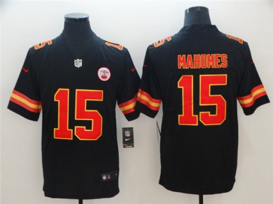 Kansas City Chiefs #15 Patrick Mahomes Black Vapor Limited Jersey