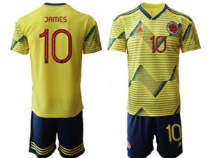 National Colombia #10 James Home Yellow 2019/20 Soccer Jersey