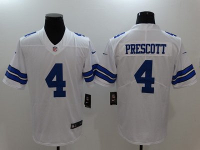 Dallas Cowboys #4 Dak Prescott White Vapor Limited Jersey