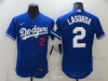 Los Angeles Dodgers #2 Tommy Lasorda Blue Flex Base Jersey
