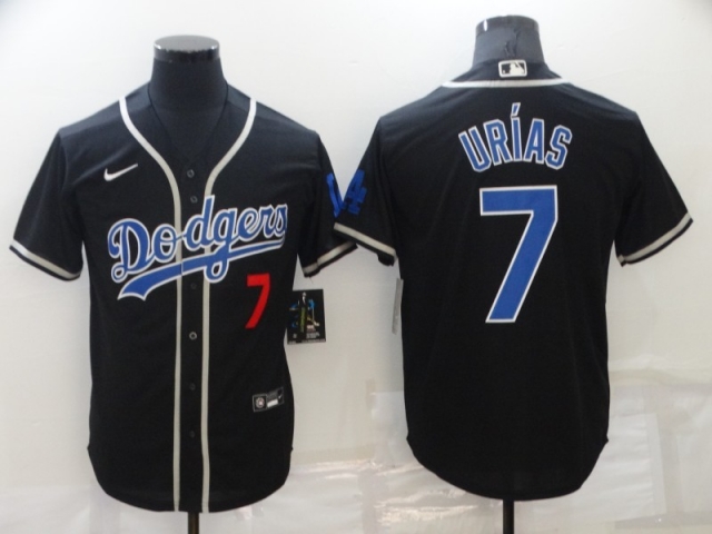 Los Angeles Dodgers #7 Julio Urias Black Fashion Cool Base Jersey - Click Image to Close