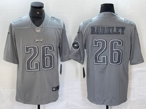 Philadelphia Eagles #26 Saquon Barkley Gray Atmosphere Fashion Limited Jersey