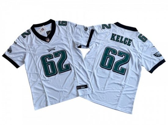 Philadelphia Eagles #62 Jason Kelce White Vapor F.U.S.E. Limited Jersey