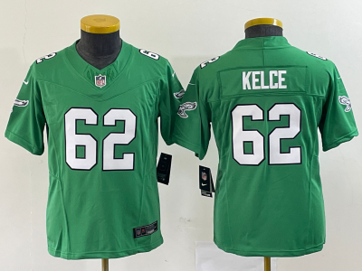 Youth Philadelphia Eagles #62 Jason Kelce Kelly Green Vapor F.U.S.E. Limited Jersey