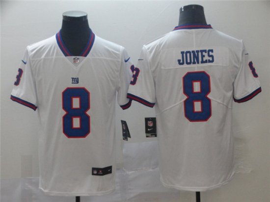 New York Giants #8 Daniel Jones White Color Rush Limited Jersey