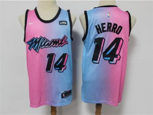 Miami Heat #14 Tyler Herro 2020-21 Pink/Blue City Edition Swingman Jersey