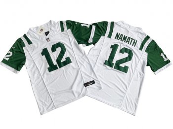 New York Jets #12 Joe Namath White Classic Vapor F.U.S.E. Limited Jersey