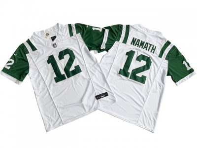 New York Jets #12 Joe Namath White Classic Vapor F.U.S.E. Limited Jersey