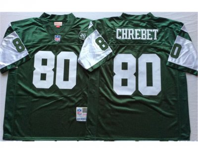 New York Jets #80 Wayne Chrebet 2000 Throwback Green Jersey