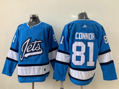 Winnipeg Jets #81 Kyle Connor Alternate Blue Jersey
