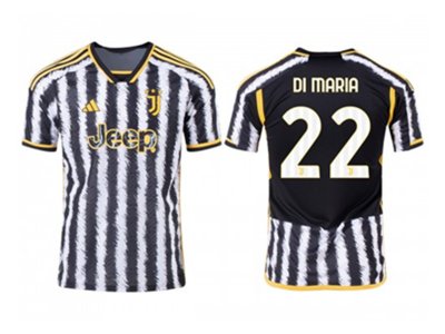 Club Juventus #22 DI MARIA Home 2023/24 Soccer Jersey