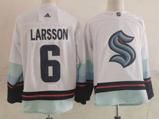 Seattle Kraken #6 Adam Larsson White Jersey