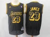 Los Angeles Lakers #23 Lebron James Black Hardwood Classic Jersey