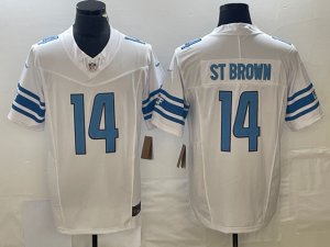 Detroit Lions #14 Amon-Ra St. Brown White Vapor F.U.S.E. Limited Jersey